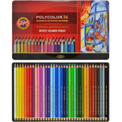 Комплект професионални цветни моливи Polycolor 36 цвята Комплект професионални цветни моливи Polycolor 36 цвята