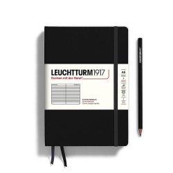 Бележник Leuchtturm 1917 Medium, Ruled, Black 30016