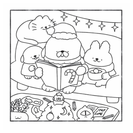Cosy Cheer: Cute and Relaxing Colouring Book