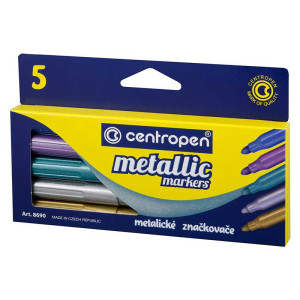 Маркери за рисуване Centropen 5 цв.металик