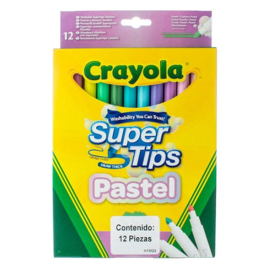 Crayola Измиващи се маркери в пастелни цветове 12 бр.