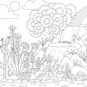 Pretty Simple Coloring: Nature Scenes