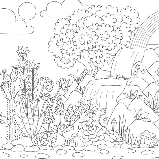 Pretty Simple Coloring: Nature Scenes Pretty Simple Coloring: Nature Scenes