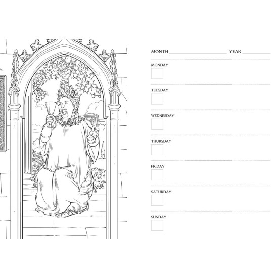 Harry Potter 12-Month Undated Coloring Planner | Тефтери, бележници и планери