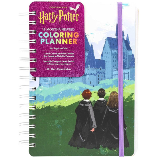 Harry Potter 12-Month Undated Coloring Planner | Тефтери, бележници и планери