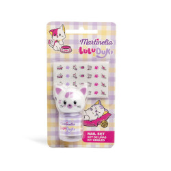 Комплект за маникюр, Martinelia, Lulu & Duki, Лак и стикери за нокти Комплект за маникюр, Martinelia, Lulu & Duki, Лак и стикери за нокти