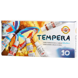 Комплект темперни Бои "Пеперуда" 16мл 10 цвята  Комплект темперни Бои "Пеперуда" 16мл 10 цвята