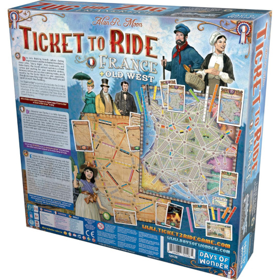 Разширение за настолна игра Ticket to Ride - France & Old West Разширение за настолна игра Ticket to Ride - France & Old West