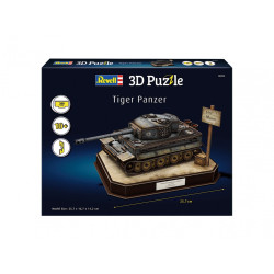 Пъзел, Revell, Германски танк "Tiger I" 3D, 200 части Пъзел, Revell, Германски танк "Tiger I" 3D, 200 части