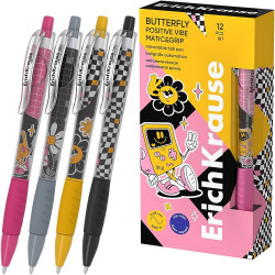 Автоматична химикалка Erich Krause Positive Vibe - 0.7 mm, асортимент