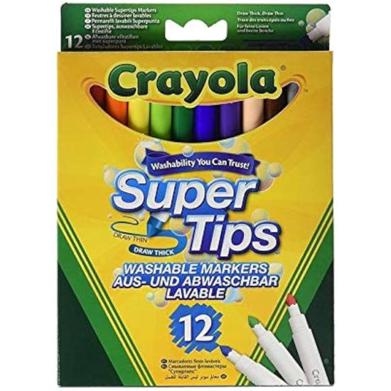 Crayola Измиващи се маркери 12 цвята | Изкуство и художествени материали