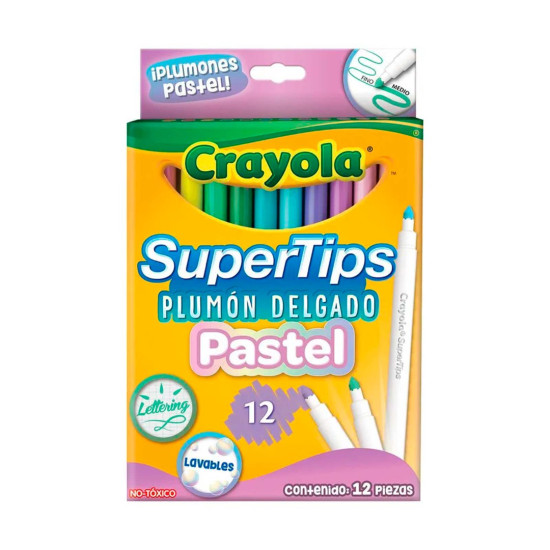 Crayola Измиващи се маркери в пастелни цветове 12 бр. | Изкуство и художествени материали