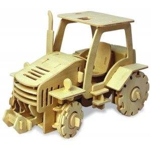 Дървен 3D пъзел Robo Time от 88 части – Трактор с RC управление