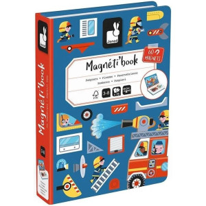 Детска магнитна книга Janod - Пожарникари