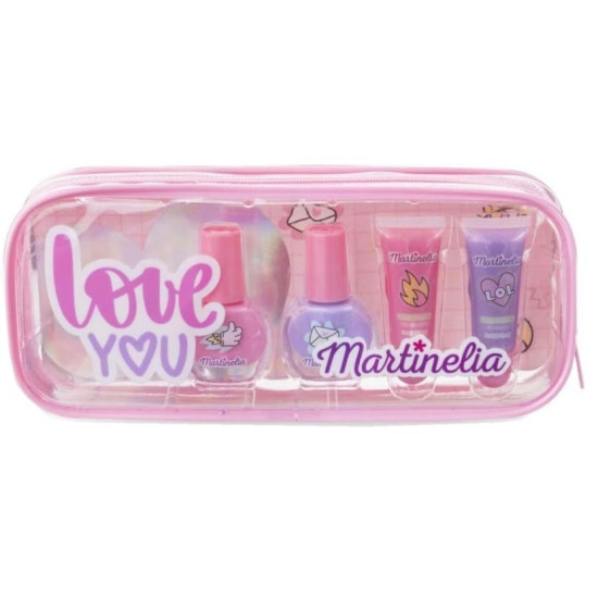 Детски комплект Martinelia - Несесер с принадлежности, Love you, 5 части | Игри и играчки