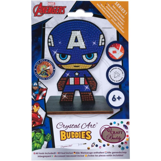 Диамантена фигурка Craft Buddy - Капитан Америка | MARVEL