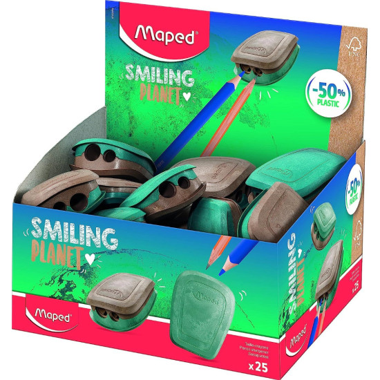 Двойна острилка Maped - Smiling Planet, асортимент | Гуми, ножици, острилки