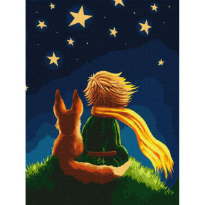 Ideyka рисуване по номера aкрилни бои върху платно на подрамка 30х40 см "Приятели"