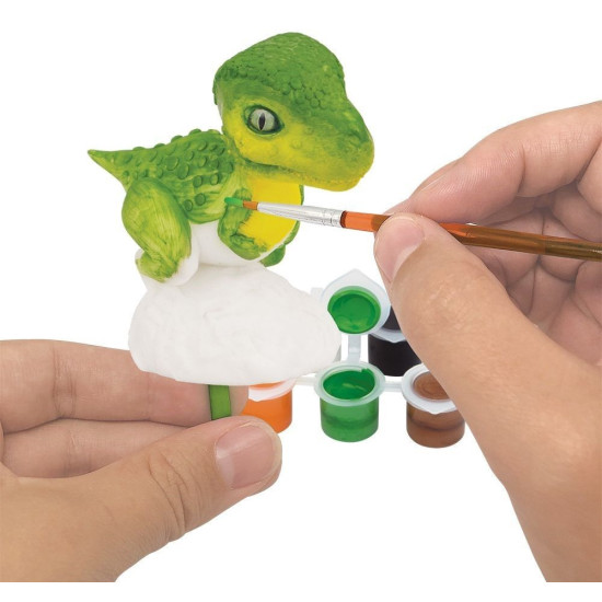 Фигурка за оцветяване DinosArt - Раптор, с боички | Творчески комплекти