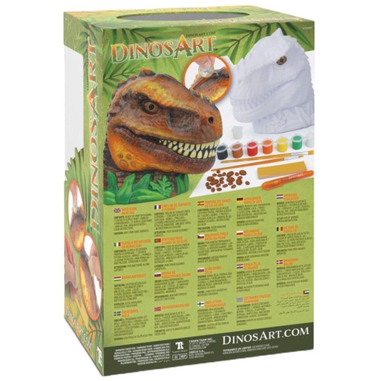 Фигурка за оцветяване DinosArt - Раптор, с боички | Творчески комплекти