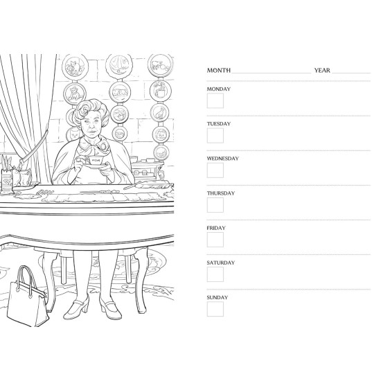 Harry Potter 12-Month Undated Coloring Planner | Тефтери, бележници и планери
