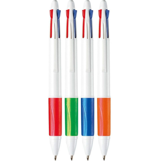 Химикалка Carioca - 1.0 mm, 4 цвята, асортимент | Химикали и пишещи средства