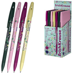 Химикалка Erich Krause R-301 - Floral Soul, 0.7 mm, асортимент