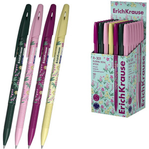 Химикалка Erich Krause R-301 - Floral Soul, 0.7 mm, асортимент