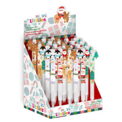 Химикалка изтриваема Christmas 10х22 см 4 дизайна, асортимент
