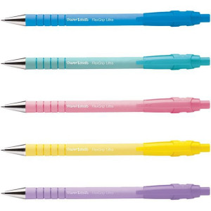 Химикалки Paper Mate Flexigrip Ultra - 1.0 mm, 5 пастелни цвята