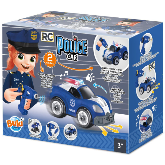 Играчка за сглобяване Buki France - Полицейска кола с R/C управление | Игри и играчки