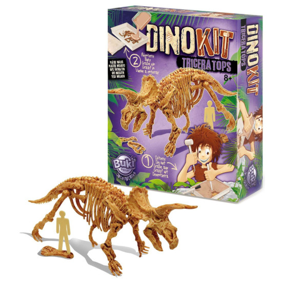 Игрален комплект с динозавър Buki Dinosaurs - Трицератопс | Игри и играчки