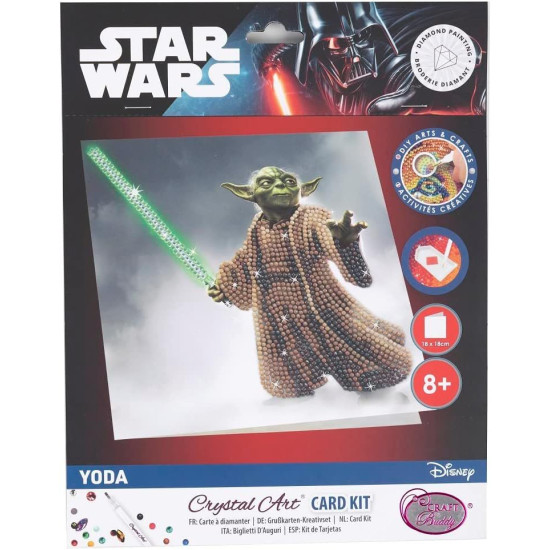 Картичка диамантен гоблен Craft Buddy - Йода | Star Wars