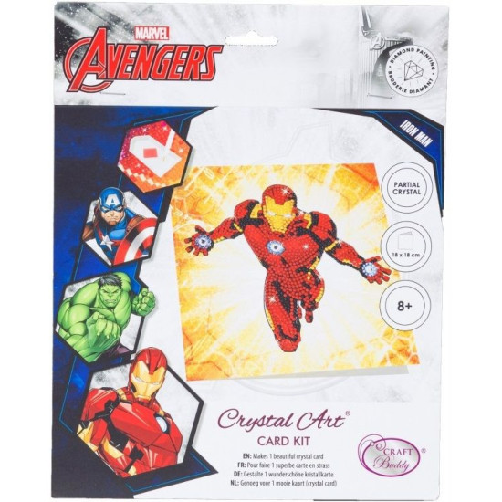 Картичка диамантен гоблен Craft Buddy - Железният човек | MARVEL