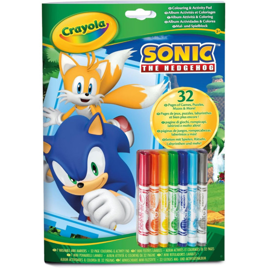 Книжка за оцветяване Sonic | Творчески комплекти