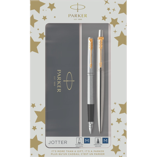 Комплект Parker - Химикалка и писалка Jotter Stainless Steel GT | Писалки