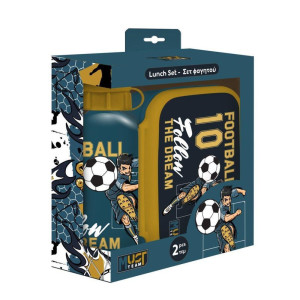 Комплект кутия за храна и бутилка за вода, Football