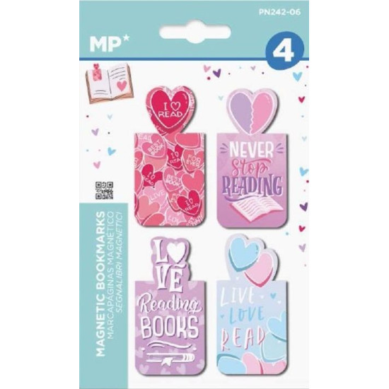 Комплект магнитни книгоразделители MP - Love, 4 броя | Аксесоари за четене