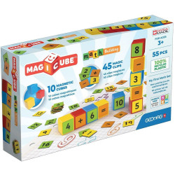 Комплект магнитни кубчета Geomag - Magicube, Math Building, 55 части