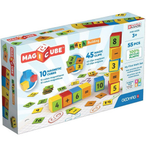 Комплект магнитни кубчета Geomag - Magicube, Math Building, 55 части