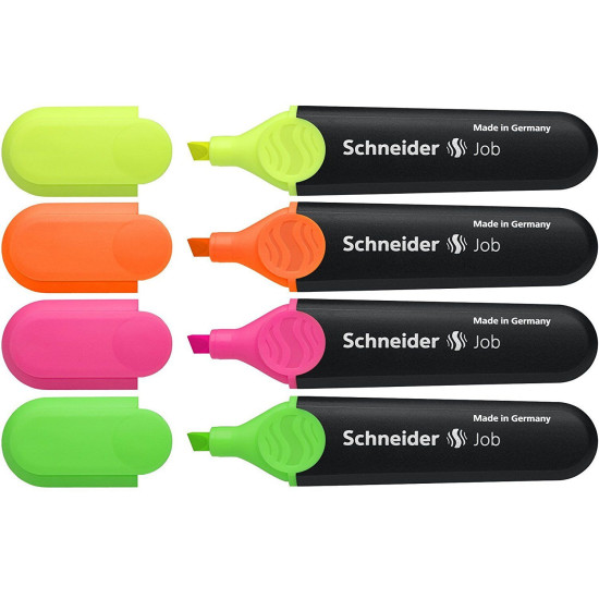 Комплект от 4 цвята текстмаркери Schneider Job | Ученически пособия