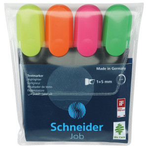 Комплект от 4 цвята текстмаркери Schneider Job