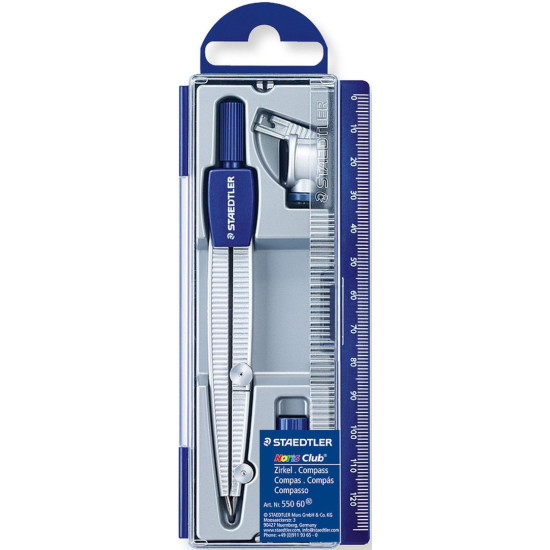 Комплект пергел Staedtler NC 550 60 с 2 приставки за графит и за молив | Чертожни инструменти