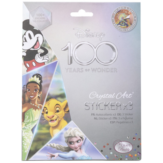 Комплект стикери Craft Buddy - Disney 100, диамантен гоблен пакет | Творчески комплекти