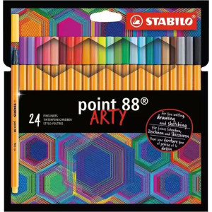 Комплект тънкописци Stabilo Arty - Point 88, 24 цвята