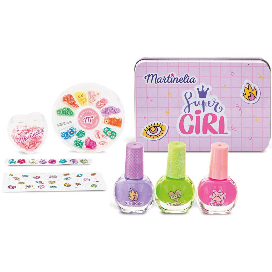 Комплект за детски маникюр Martinelia - Super Girl, 8 части | Игри и играчки