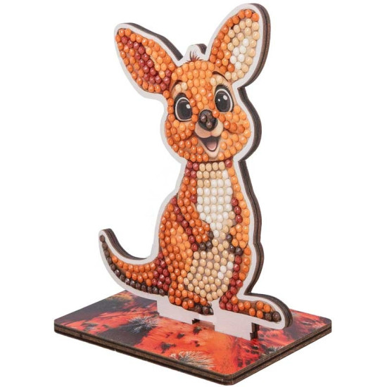 Комплект за диамантена бродерия, Craft Buddy, Crystal Art Buddies, Кенгуру, 7 части | Творчески комплекти