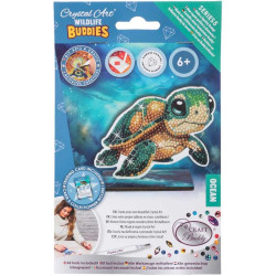 Комплект за диамантена бродерия, Craft Buddy, Crystal Art Buddies, Костенурка, 7 части
