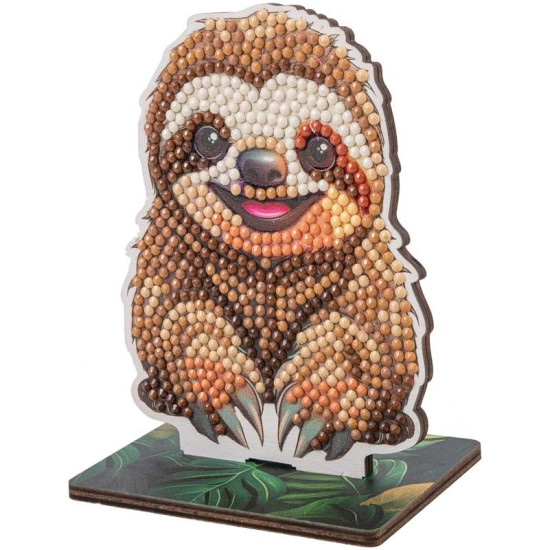 Комплект за диамантена бродерия, Craft Buddy, Crystal Art Buddies, Ленивец, 7 части | Творчески комплекти