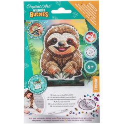 Комплект за диамантена бродерия, Craft Buddy, Crystal Art Buddies, Ленивец, 7 части